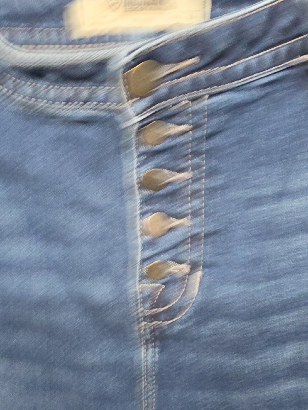 High-Rise Flare Jeans in Dark Blue - Women's Button-Fly Sz 36 - Picture 4 of 10